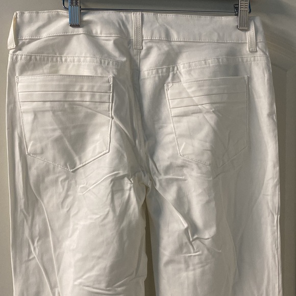 NEW KATE MCHALE white dress pants relaxed straight high waist trousers - Picture 5 of 9